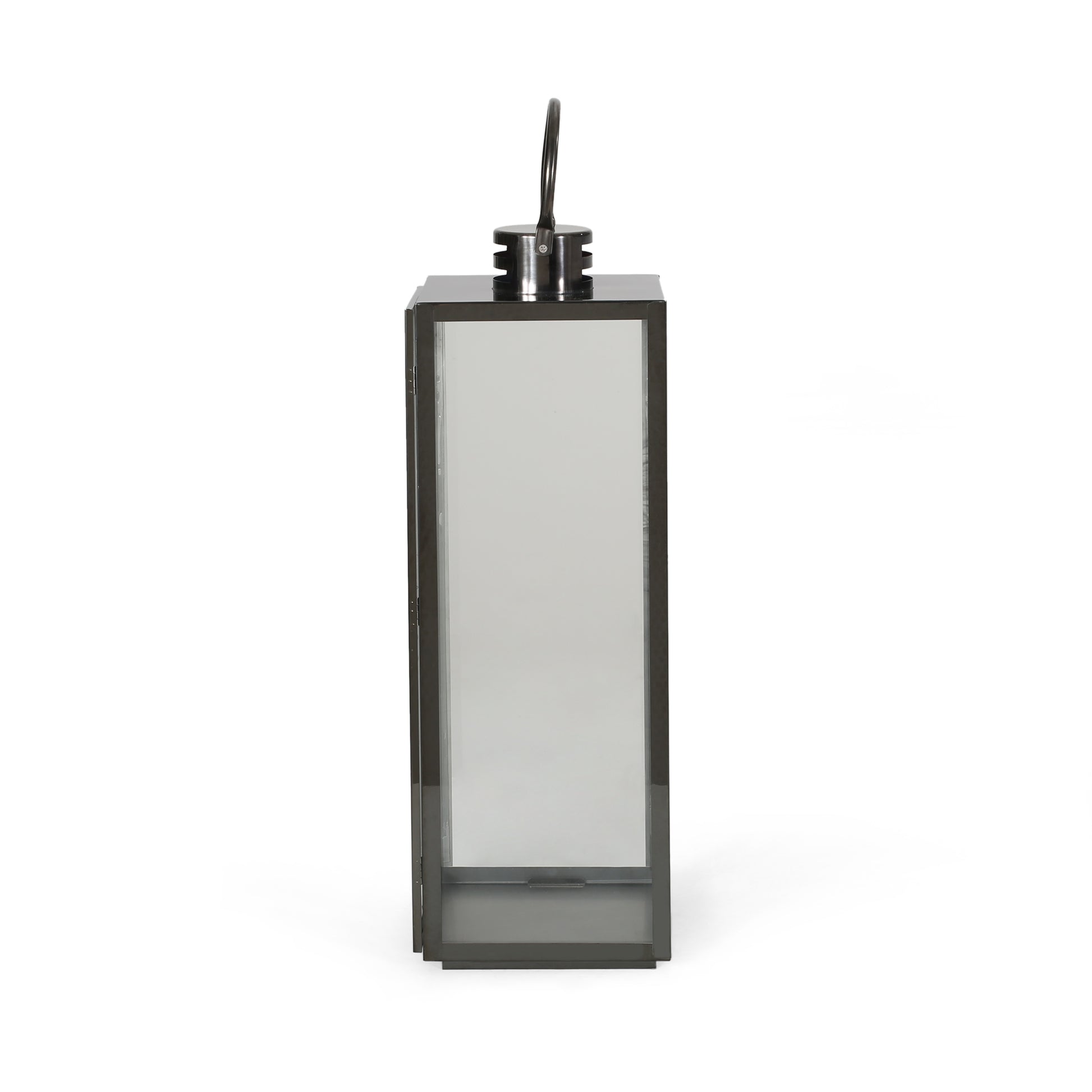 23.75'' H Stainless Steel Tabletop Lantern Black Stainless Steel