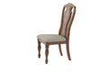Set Of 2 Dining Chairs Upholstered Tufted Unique Design Chairs Back Cushion Seat Dining Room Brown Brown Dining Room Contemporary,Modern,Transitional Dining Chairs Solid Wood