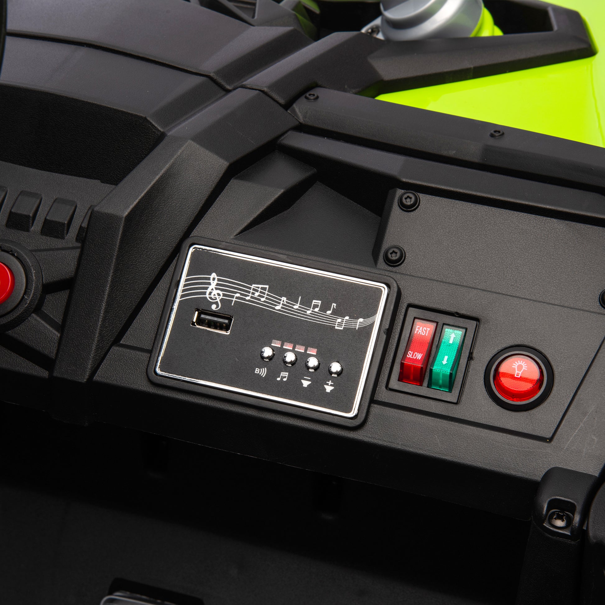 24V Two Seater Kids Ride On Utv W Parents Remote Control,Four Wheel Suspension,Slow Start,Large Wheel Design,Anti Collision Bar,Storage Space,Music,Usb,Bluetooth,Volume Control,Led Lights For Kids 3