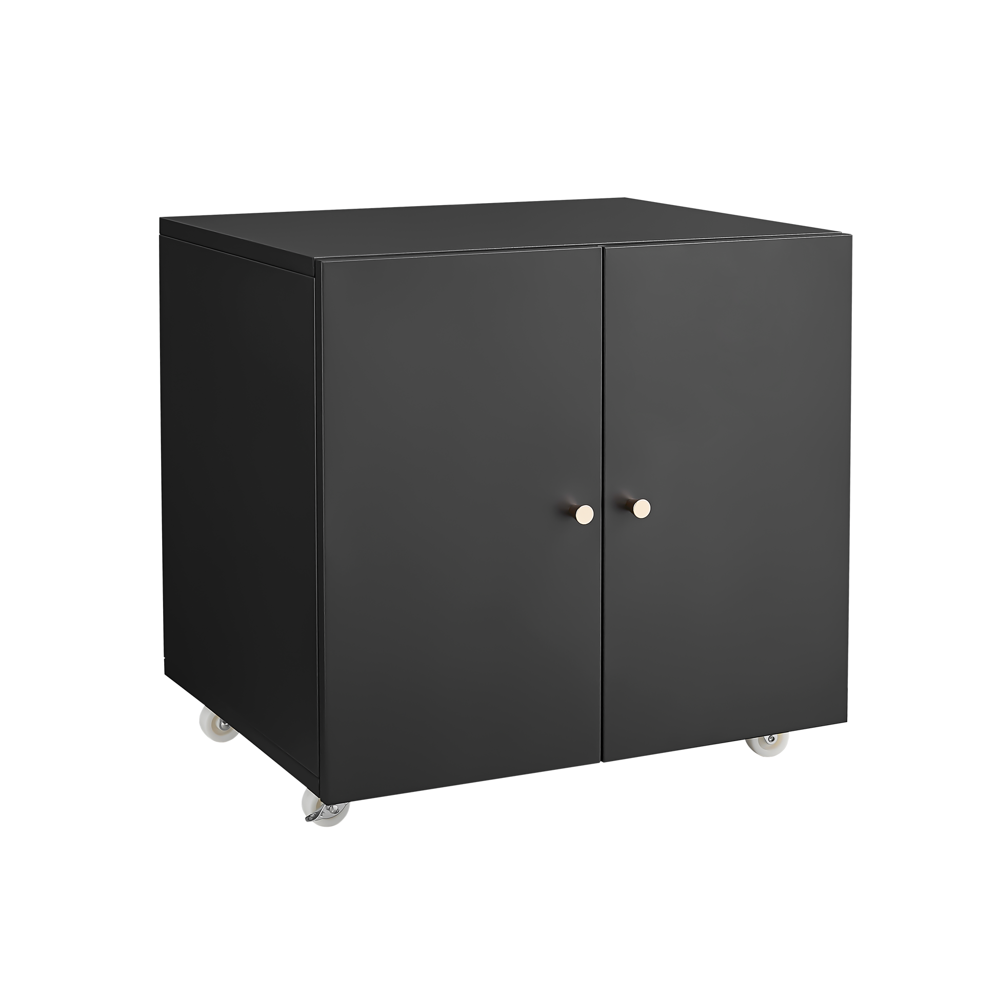 Home Office Printer Stand With Wheels, Printer Tables With File Door Mobile Lateral Filing Cabinet With Open Storage Shelf For Letter Legal A4 Size Files Mobile File Cabinets 1 2 Shelves Powder