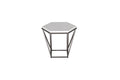 Corvus End Table With Marble Top Hexagon White White Marble