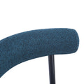 Dining Chair Set Of 2 Blue Fabric