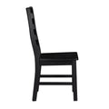 Contemporary Black Finish Side Chairs Set Of 2 Dining Wooden Kitchen Dining Furniture Casual Style Black Dining Room Casual,Farmhouse Side Chair Wood