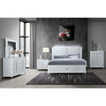 Brenda Grey Nightstand Grey Gray 2 Drawers Bedroom Square Contemporary Rubberwood Dovetail Joints Wood Wood