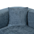 Modern Large 2 Piece Sectional Sofa With 3 Pillows,For Living Room, Bedroom Blue Polyester 2 Seat