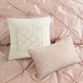 7 Piece Tufted Comforter Set Blush Cal King California King Blush Polyester