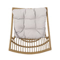 Elaine Chair & Side Table Light Brown Pe Rattan Iron Waterproof Fabric