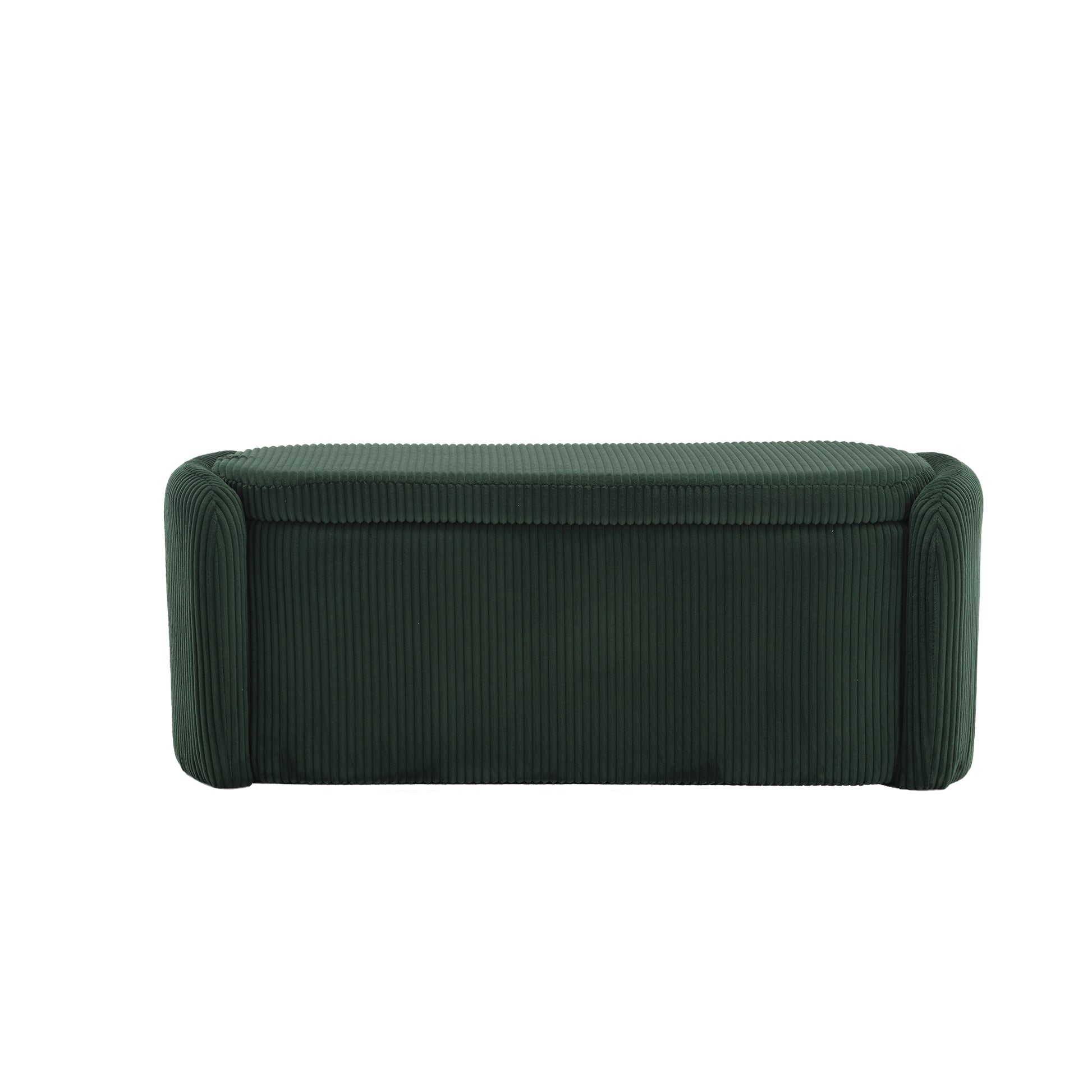 Coolmore Storage Ottoman,Bedroom End Bench,Upholstered Fabric Storage Ottoman With Safety Hinge, Entryway Padded Footstool, Ottoman Bench For Living Room & Bedroom Emerald Emerald Foam Velvet