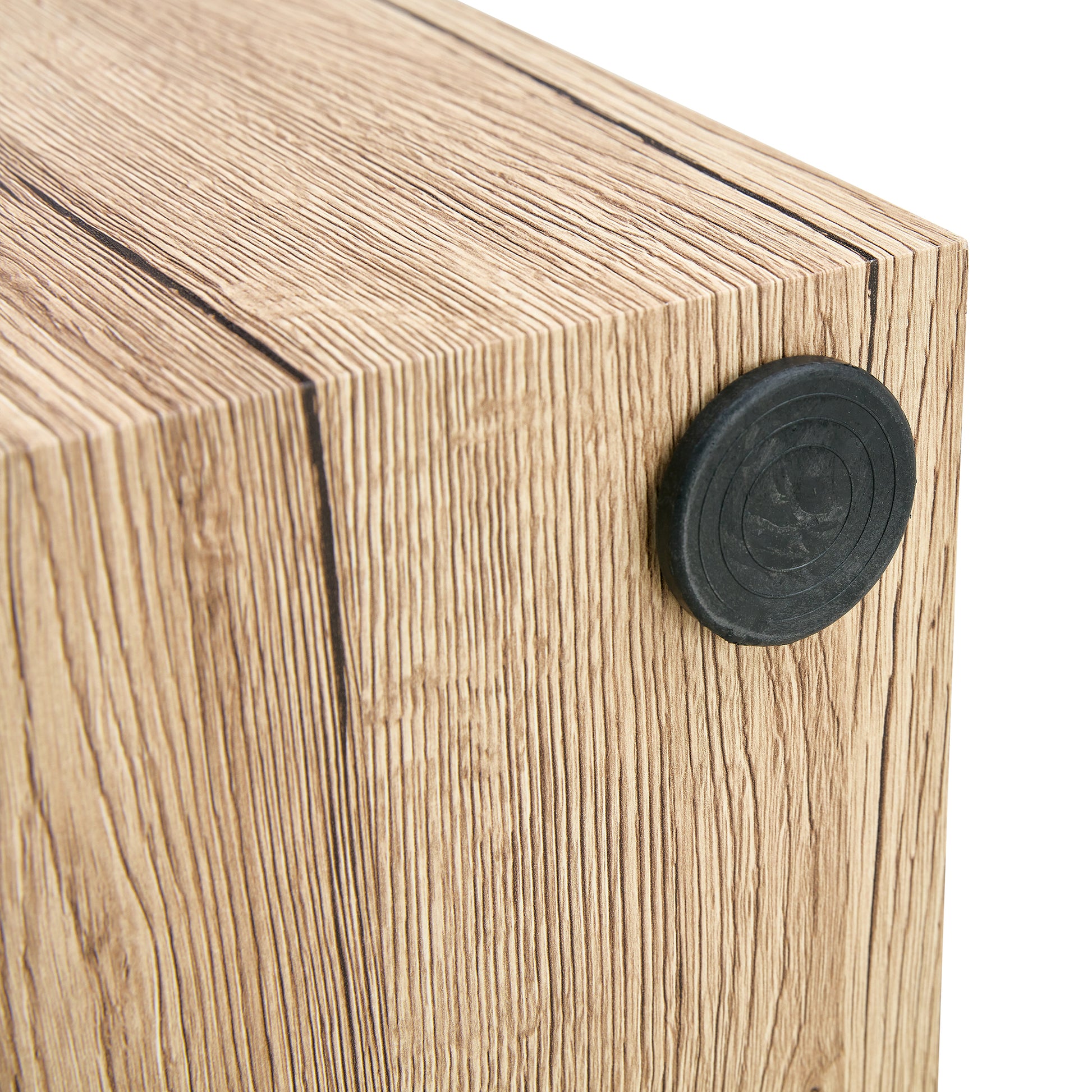 Elevate Your Living Space With This Modern Mdf Coffee Table That Showcases Smooth, Light Wood Color Texture Patterns. It Is Characterized By Stylish Design. Wood Mdf