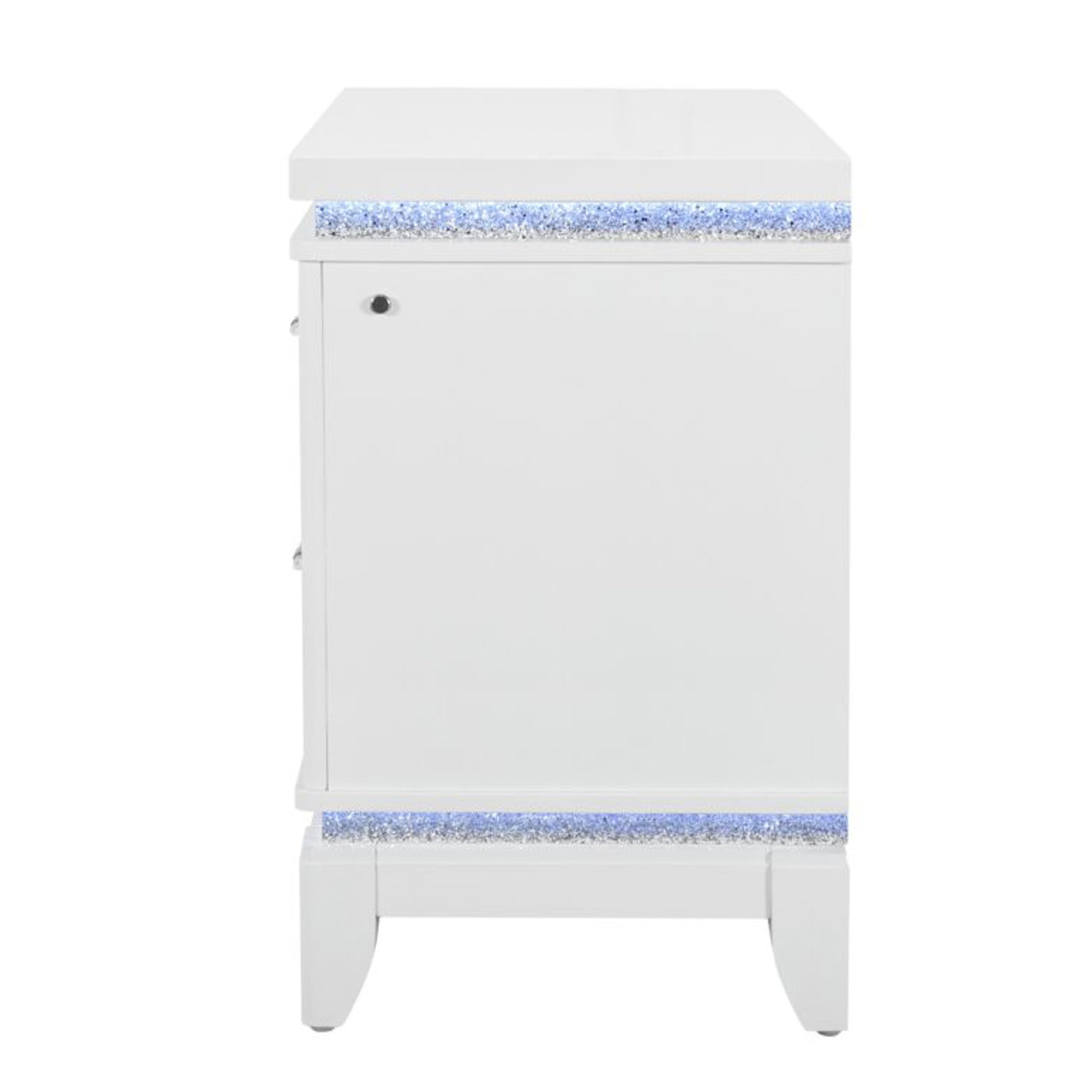 Adalid White Nightstand White White 2 Drawers Square Bedroom Contemporary Dovetail Joints Rubberwood White Wood Solid Wood Mdf