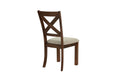 Set Of 2 Side Chairs Natural Brown Finish Solid Wood Contemporary Style Kitchen Dining Room Furniture Unique X Design Chairs Natural Brown Dining Room Contemporary,Transitional Dining Chairs Pine Cross Back Solid Wood