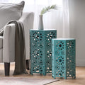 Eliana Side Table Teal Iron