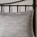 7 Piece Printed Seersucker Comforter Set Grey King King Grey Polyester