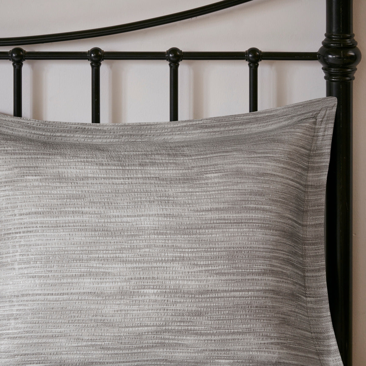 7 Piece Printed Seersucker Comforter Set Grey King King Grey Polyester