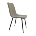 Dining Chairs Set Of 4,Modern Kitchen Dining Room Chairs,Upholstered Dining Accent Chairs In Linen Cushion Seat And Sturdy Black Metal Legs Grey Light Gray Foam Linen