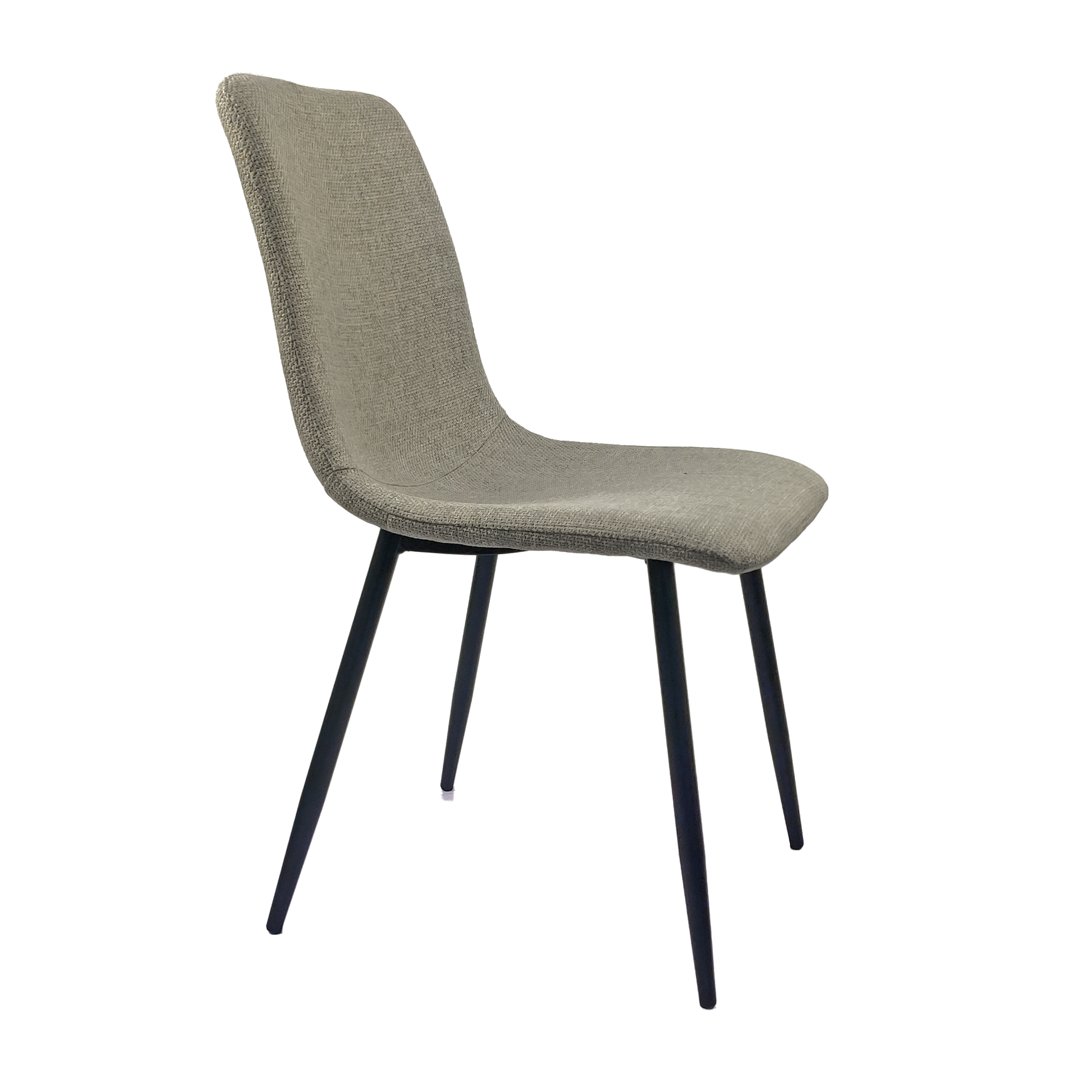 Dining Chairs Set Of 4,Modern Kitchen Dining Room Chairs,Upholstered Dining Accent Chairs In Linen Cushion Seat And Sturdy Black Metal Legs Grey Light Gray Foam Linen