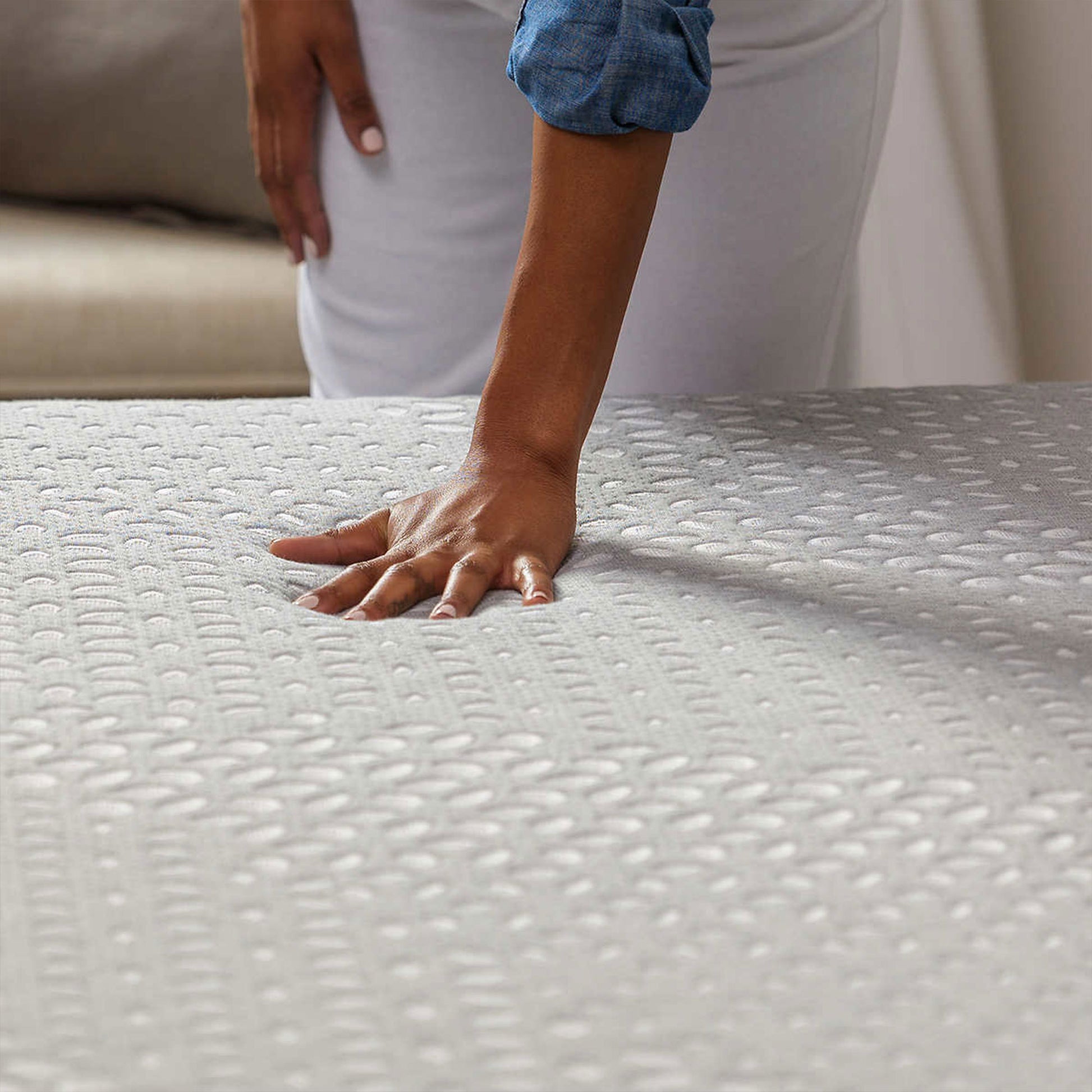 S Brand Posturepedic 12" Foam Mattress Medium Cal King Grey Foam California King