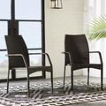 Outdoor Wicker Chairs, 54020 Kd Mp2, 2 Chairs Set Brown Resin