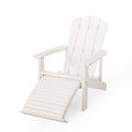 Hunter Adirondack Chair With Hideaway Ottoman White Wood