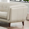 Solana Leather Loveseat Beige Down Filling Genuine Leather