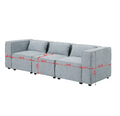 Modular Sofa Grayish Blue Chenille Fabric, Simple And Grand, The Seat And Back Is Very Soft. This Is Also A Knock Down Sofa Grayish Blue Chenille 3 Seat