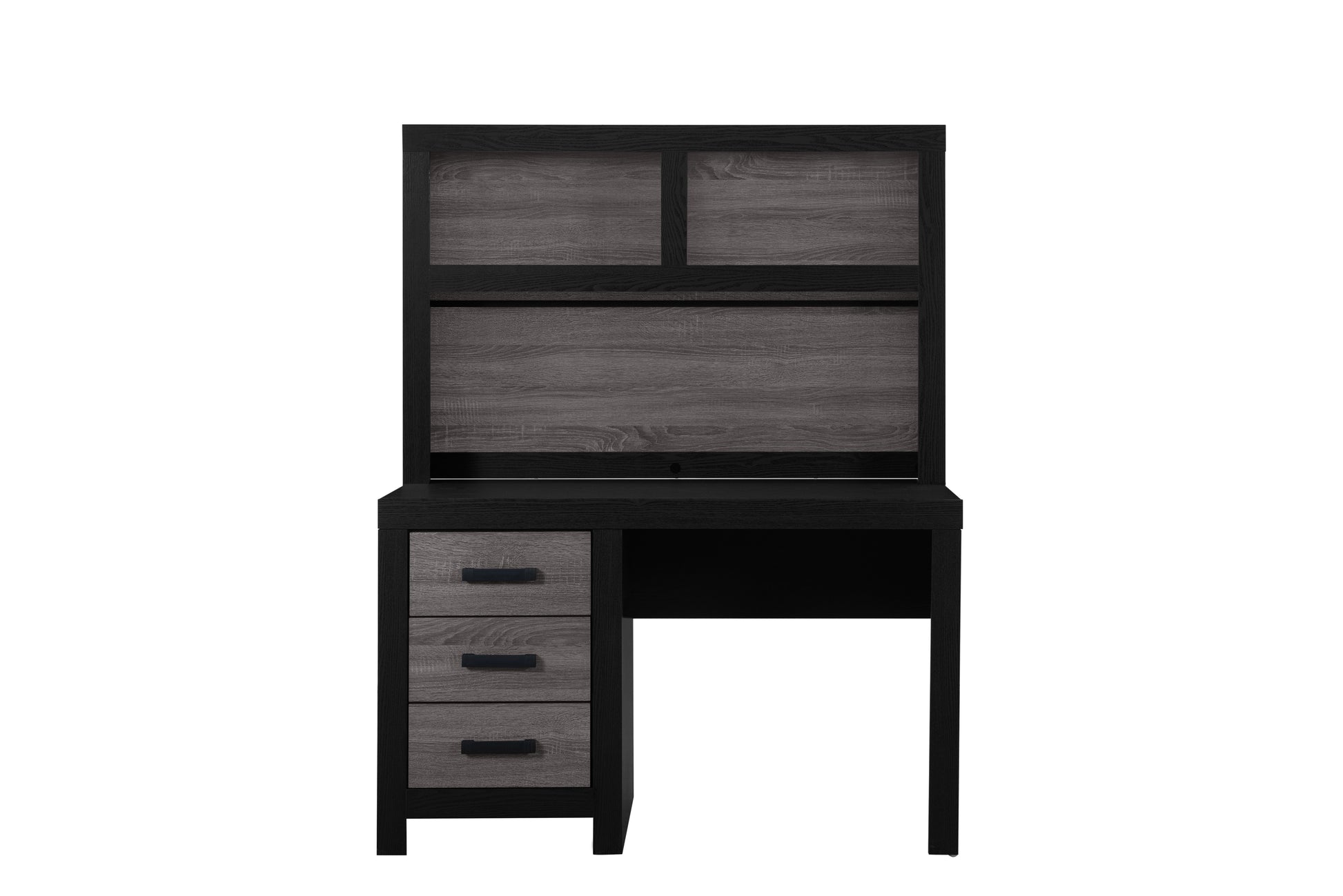 Soluto Grey Black Desk Black Gray Solid Wood Mdf