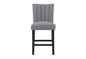 Vhong Grey Bar Stool Gray Rubber Wood