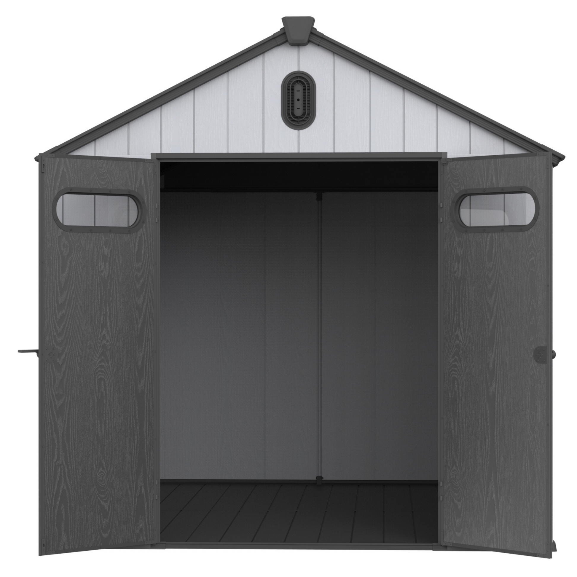 Xwt013 8*10Ft Plastic Storage Shed For Backyard Garden Big Spire Tool Storage Black Grey Garden & Outdoor Plastic