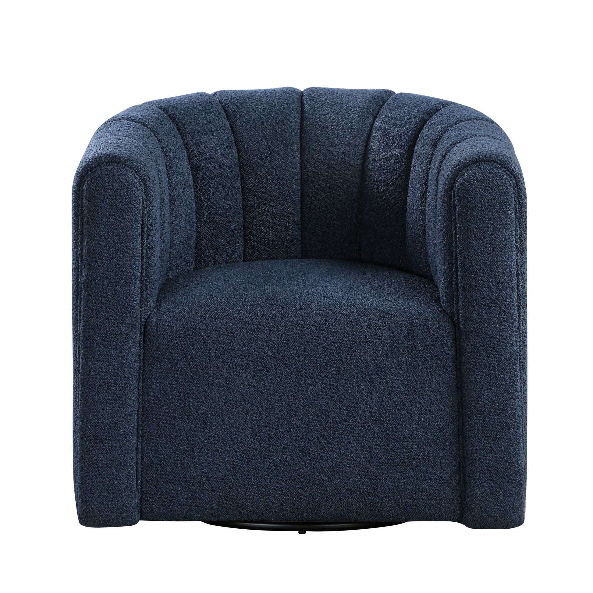 Modern Contemporary Swivel Chair With Ottoman Blue Boucle Fabric Upholstery Solid Wood Living Room Furniture Blue Primary Living Space Contemporary,Modern Plywood,Solid Wood