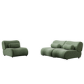 Elegant Green Chenille Fabric Sofa 3 Piece Modular Sectional With Cozy Recline & Unique Design Ideal For Modern Living Rooms Gold Black,Green Chenille 3 Seat