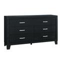 Carlos Black Dresser Black Solid Wood Mdf