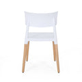 Plastic Dining Chair Set Of 2 White Polypropylene