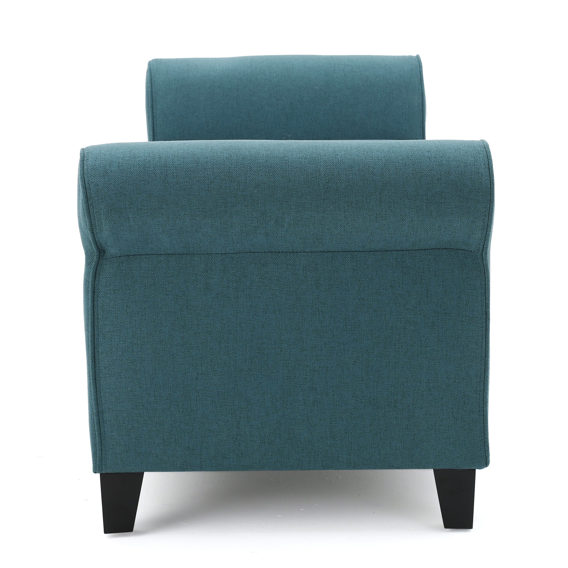 Hayes Armed Storage Bench Teal Fabric