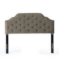 Queen&Full Sized Headboard Grey Velvet