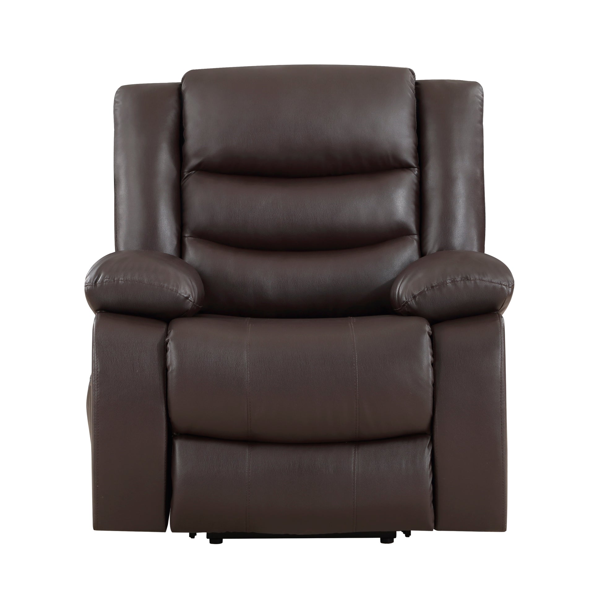 Modern Living Room Furniture 1Pc Power Lift Chair Faux Leather Upholstery Dark Brown Power Recliner Chair Dark Brown Faux Leather Primary Living Space Faux Leather