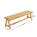 Lindsey Dining Bench Acacia Wood Modern Multiple Chairs Seating Group Acacia Wood