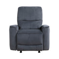 Modern Living Room 1Pc Power Rocker Reclining Chair Dark Gray Velvet Upholstery Solid Wood Frame Luxury Home Furniture Dark Gray Velvet Wood Primary Living Space Modern Solid Wood