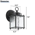 Outdoor Wall Sconce Lights With Clear Glass, Outside Garage Sconce Lighting Waterproof Farmhouse Wall Lantern Lamp For House Patio Doorway Black Glass,Metal