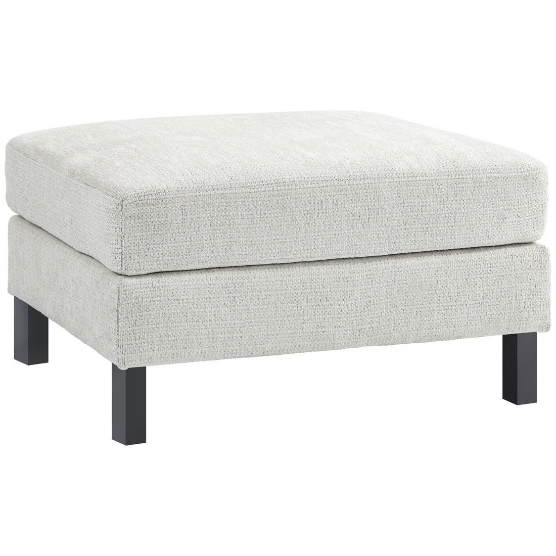 Homcom Module For Modular Sectional Sofa, Ottoman With Wood Legs And Pocket Spring For Living Room, Bedroom, Cream White Cream White Polyester