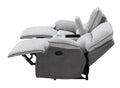 Cyprus 3 Piece Reclining Living Room Set Gray Gray Fabric