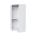 Polygon Corner Wardrobe, White White Particle Board