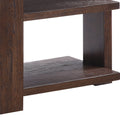 Walnut Sofa Table With 2 Shelf Walnut Primary Living Space Poplar Rectangular Shelves Console Tables Rectangular Wood Sled