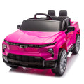 24V Kids Ride On Car W Parents Control,Licensed Chevrolet Silverado,Four Wheel Suspension,Led Lights,Bluetooth,Music,Usb,Mp3,Power Display,Speeds 2.49 3.73Mph For Kids Aged 2 5. Pink 50 99 Lbs