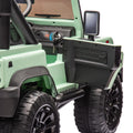 Licensed 2015 Land Rover Defender 90,24V Kids Ride On Xxl Car W Parents Control,2Wd,Four Wheel Suspension,Bluetooth,Mp3,Music,Power Display,Led Lights,Speeds 1.86 3.11Mph For Kids 3 7. Green Polypropylene