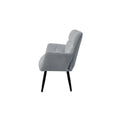 Modern Single Sofa Armchair With High Backrest Comfy Reading Chair For Small Spaces Living Room Bedroom Apartment Color:Blue Light Blue Teddy