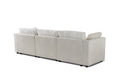 Modular Sofa White Chenille Fabric, Simple And Grand, The Seat And Back Is Very Soft. This Is Also A Knock Down Sofa Creamy White White Chenille Wood Primary Living Space Medium Firm Light Duty Victorian Rectangle Acacia Rolled Arms Chenille 3 Seat