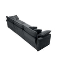 Mid Century Modern Sectional Set Of Two, One 3 Seater Sectional And One Single Seater Sectional With 2 Arm Pillows And 4 Throw Pillows, Living Room Sectional Grey Corduroy Fabric Grey Corduroy 4 Seat