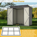 6 X 4 Ft Outdoor Storage Shed, All Weather Tool Shed For Garden, Backyard, Lawn, Black Black Metal