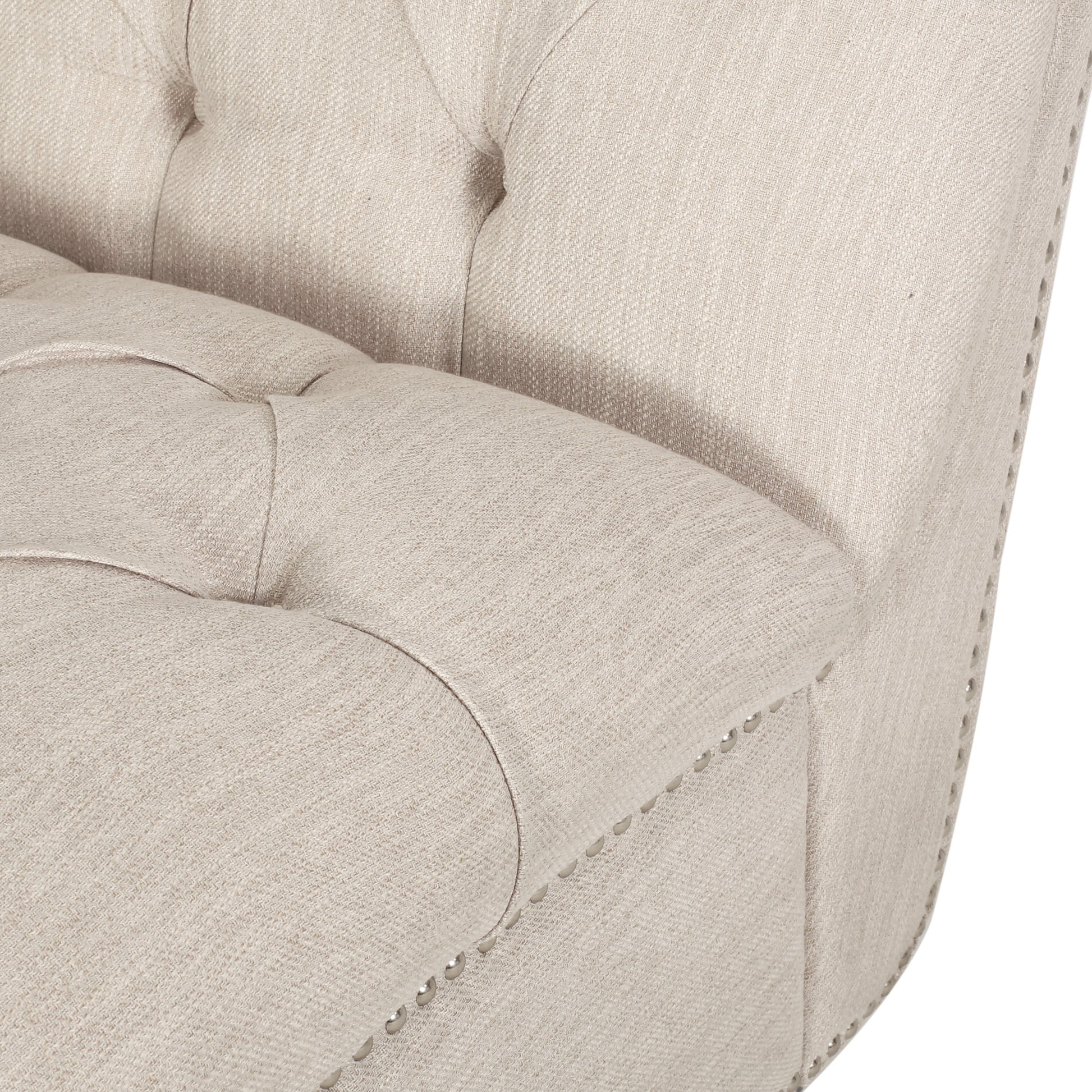 Chaise Lounge Beige Fabric 1 Seat