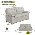 Apartment Beautiful Seat Love, 3 Seat, Grey Faux Leather Grey Pu 3 Seat